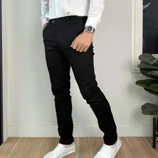 กางเกงสแล็คผู้ชายทรงขาเดฟผ้ายืด ใส่ทำงาน ใส่เรียนผ้าเสริท