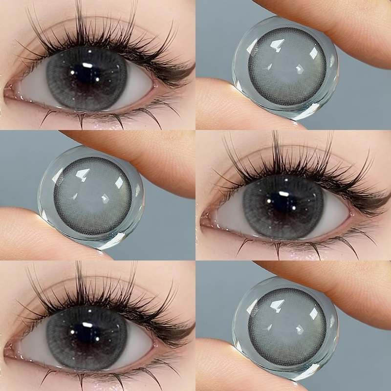 【ซื้อ2คู่แถมยาหยอดตา】Midroo[0.00-8.00] คอนแทค แว่นตาสายตาสั้น คอนแทก ขยายรูม่านตา คอนแทคเลนส์ Jelwery Grey/Brown - รูปที่ 4