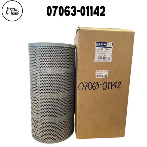 กรองไฮดรอลิค KOMATSU PC200-3 07063-01142 ยี่ห้อ K-FLO KH076 H-5609 SFH 6320 P551142 CATE120B, CATE11