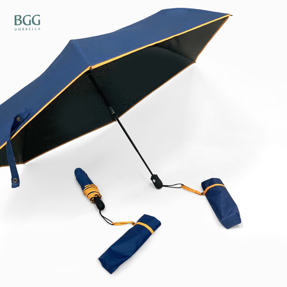 BGG Black UV Coating Auto Umbrella ร่ม ร่มอัตโนมัติ เคลือบยูวีสีดำ กันแดด กันยูวี 100% กันฝน เส้นโค้ง (AT0065)