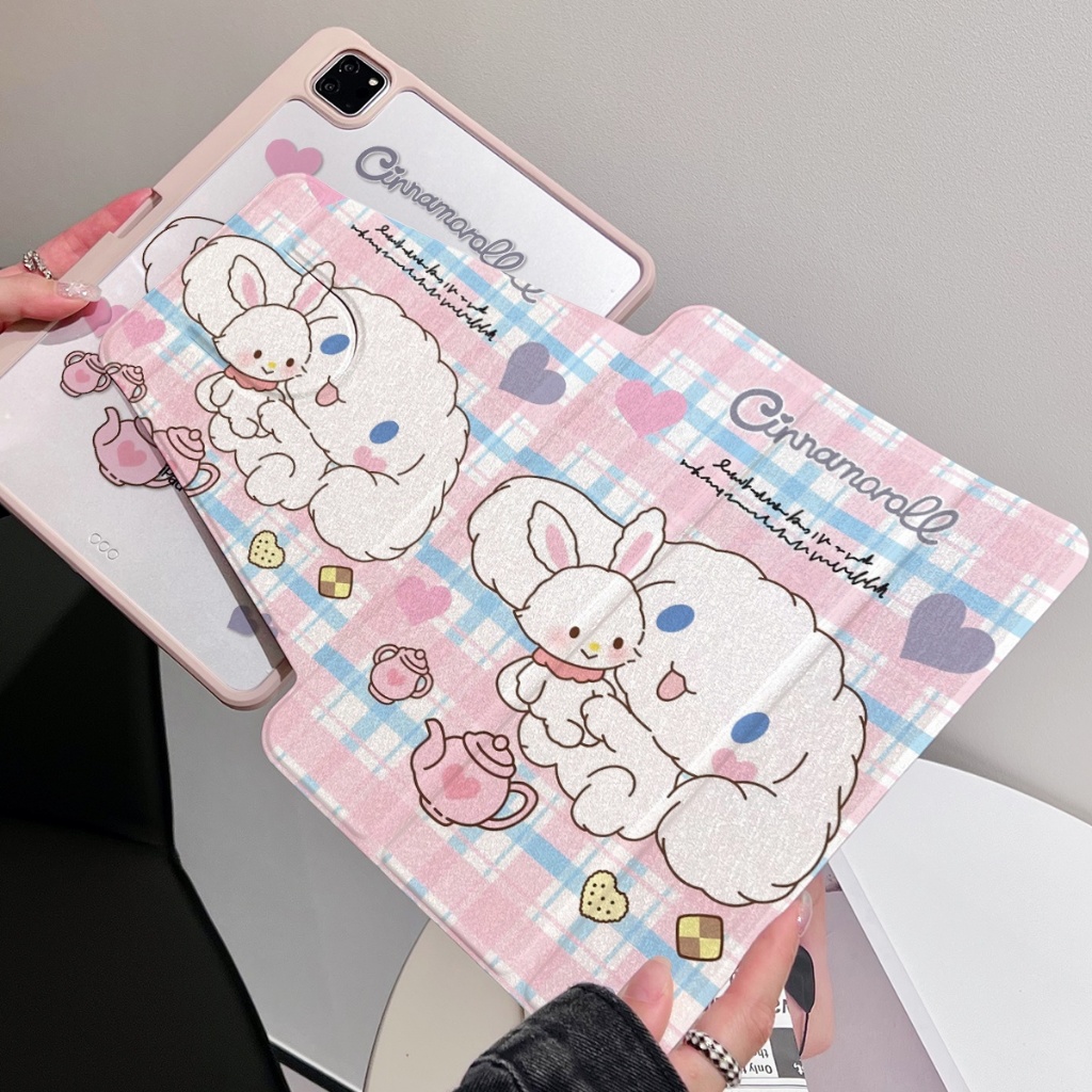 ✨พร้อมส่ง✨เคสiPadหมุน 360° Sanrio Gen11/10 Pro11 Air8 11 Gen9 Cinnamoroll เคสไอแพด Gen6/5 9.7 Air3