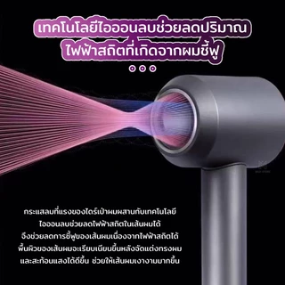 MGX-store MHL-01 ไดร์เป่าผมอัจฉริยะ หมุนเร็ว110.000 รอบ/นาที ผมแห้งเร็วพิเศษ ไดร์เป่าผมไอออนปรับลมเย็นลมร้อนได้