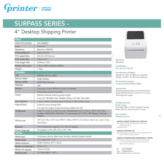 Gprinter เครื่องปริ้นใบปะหน้า GP1324D เครื่องพิมพ์ฉลากสินค้า thermal printer พิมพ์สติ๊กเกอร์ความร้อน