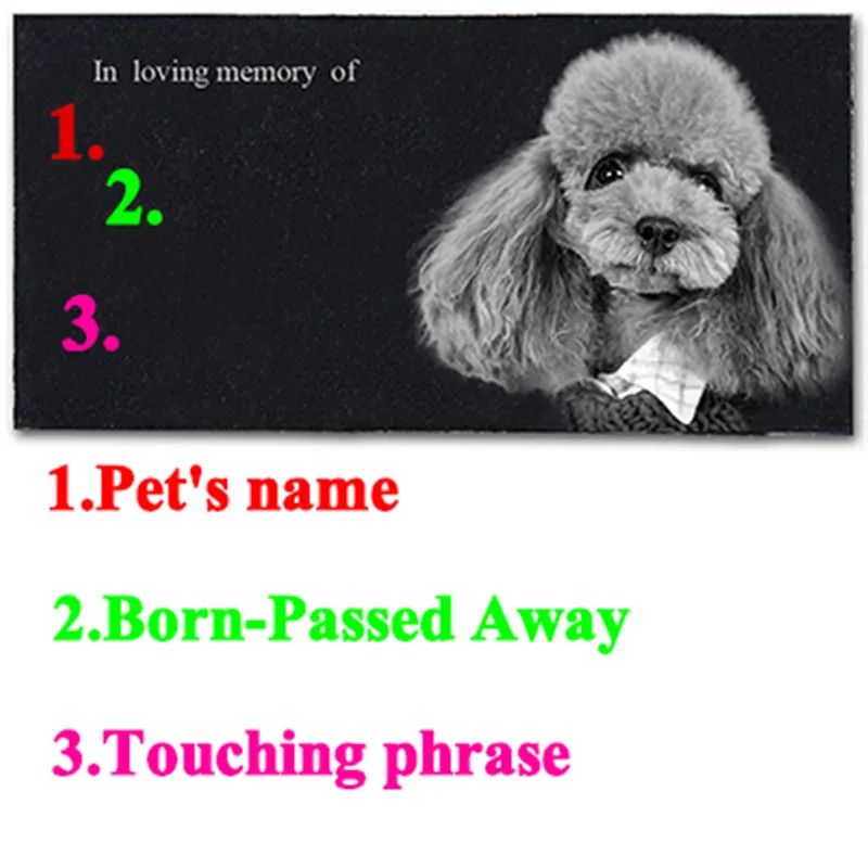 ลูกสุนัขสุนัขหลุมฝังศพที่กำหนดเองแกะสลักเงาอนุสาวรีย์แมวตายกลางแจ้งสุสานหินแกรนิตขนาดเล็ก - รูปที่ 7