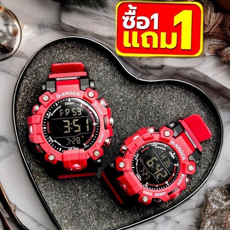 (Z50) โปร1แถม1 นาฬิกาข้อมือกันน้ำ ไฟ LES สไตล์ Sport สวย เท่ ใส่ได้ทุกวัย(ไม่มีกล่อง)
