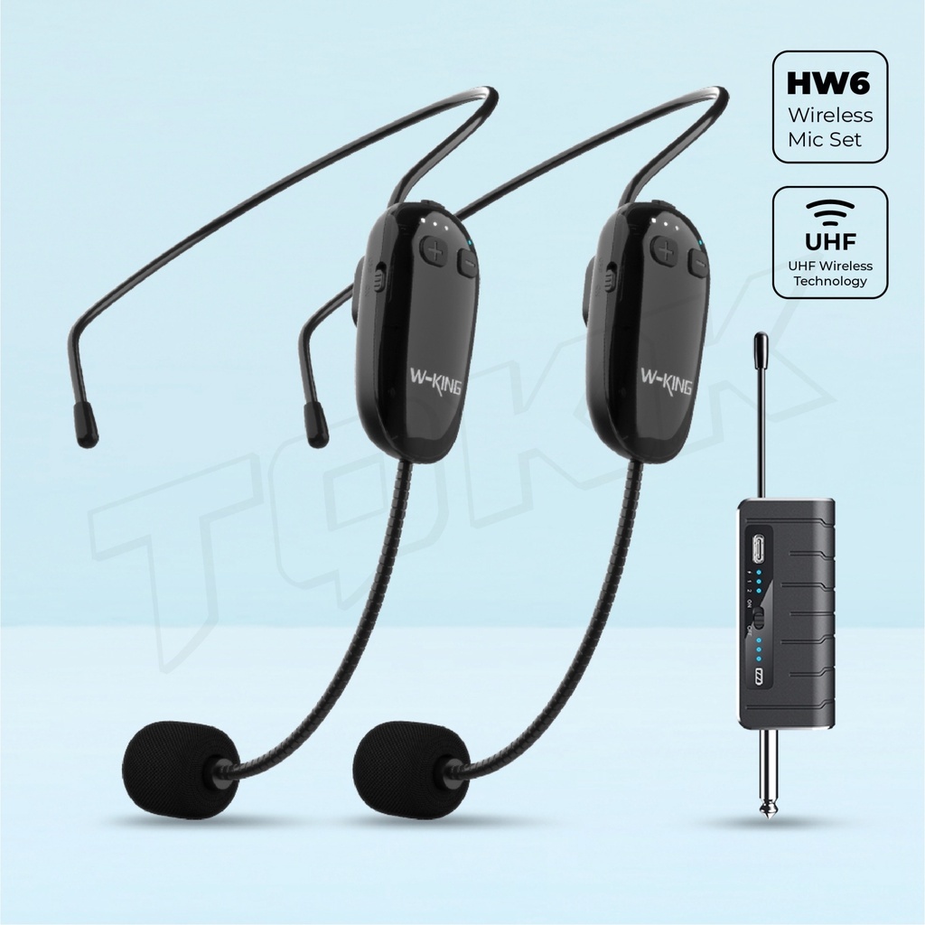 ไมค์โครโฟรไร้สาย W-KING HW3 (ไมค์แบบคล้องหัว)