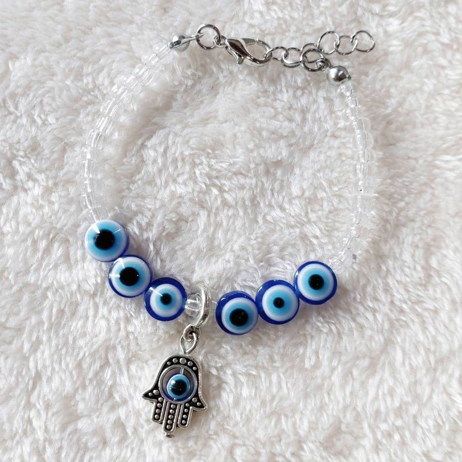 ข้อมือ Evil eye และ hamsa : โซ่-สแตนเลส จี้/ลูกปัด - สแตนเลส / โลหะผสม / ABS