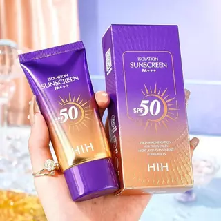 HIH กันแดดผิวหน้า เกลี่ยง่าย คุมมัน กันน้ำ กันเหงื่อ SPF50+PA+++UV Protection Sunscreen เซรั่มกันแดดทาผิวกาย