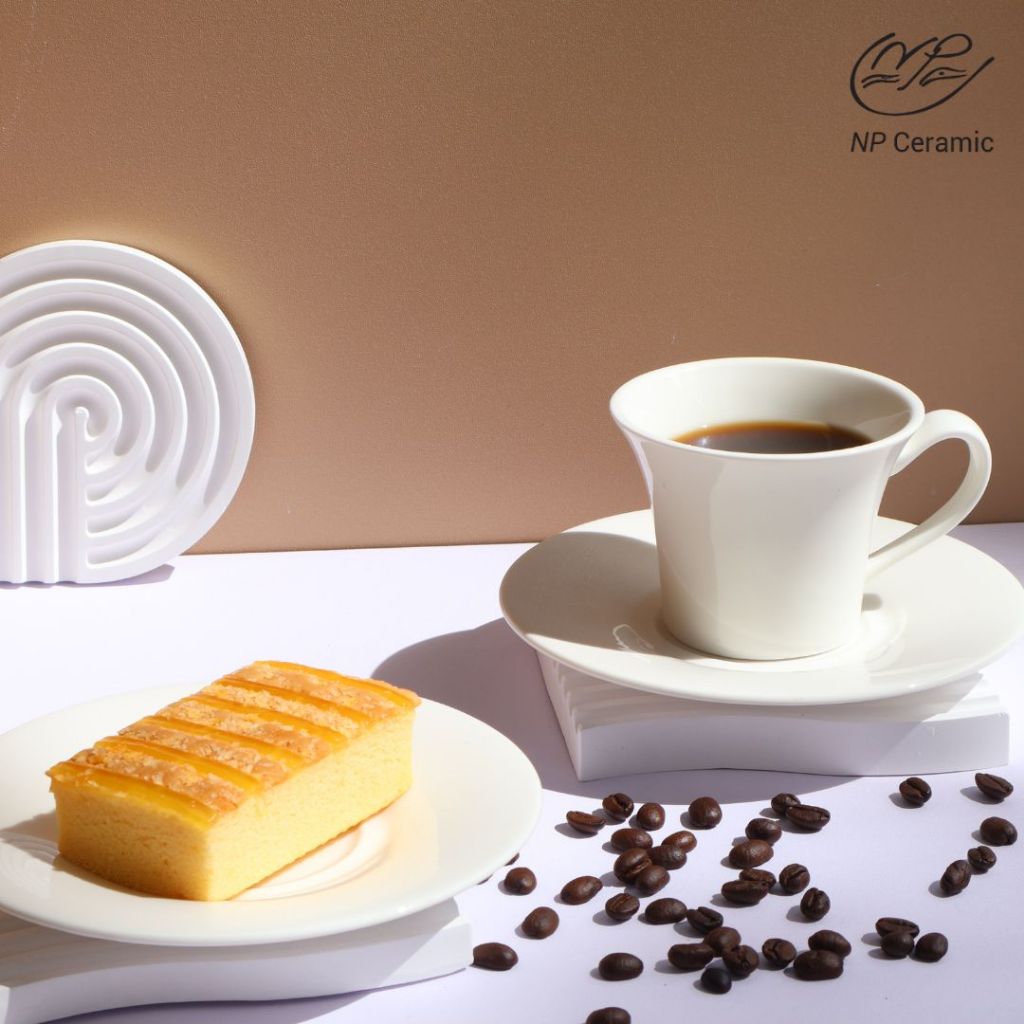 [ลดสูงสุด 80%] NP Ceramic แก้วเซรามิค แก้วน้ำชาขนาด 7 oz สีขาว ราคาถูกพร้อมส่ง