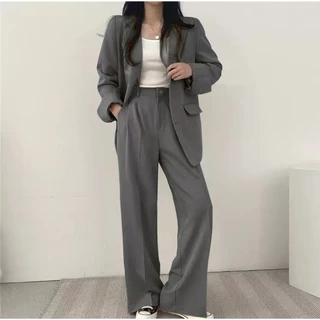SUIT-5 ชุดเซ็ตสูท เสื้อสูท สำหรับผู้หญิง เสื้อแขนยาว กางเกงขายาว มีซับใน ผ้าคุณภาพดี ใส่ทำงาน พร้อมส่ง