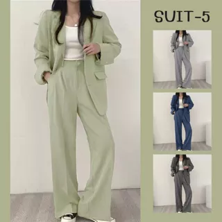 (ส่งด่วน) SUIT-5 ชุดเซ็ตสูท เสื้อ+กางเกง สูทใส่ทำงาน Blazer สำหรับผู้หญิง S-3XL สาวอวบใส่ได้ มีซับใน สินค้าพร้อมส่ง