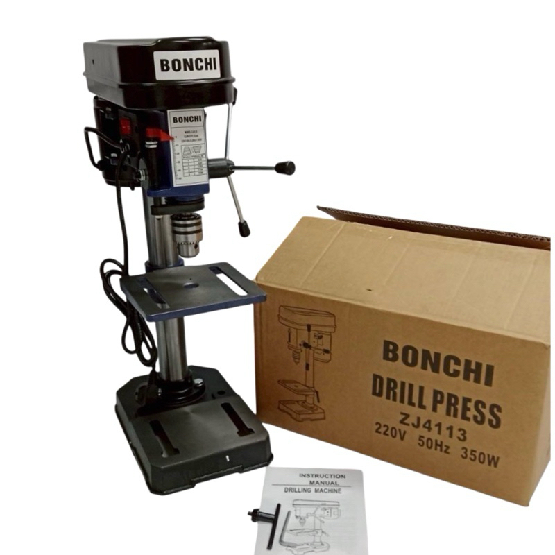BONCHI สว่านแท่น 4 หุน แท่นเจาะ กำลังไฟ 350W 13mm. 5 speed รุ่น ZJ4113