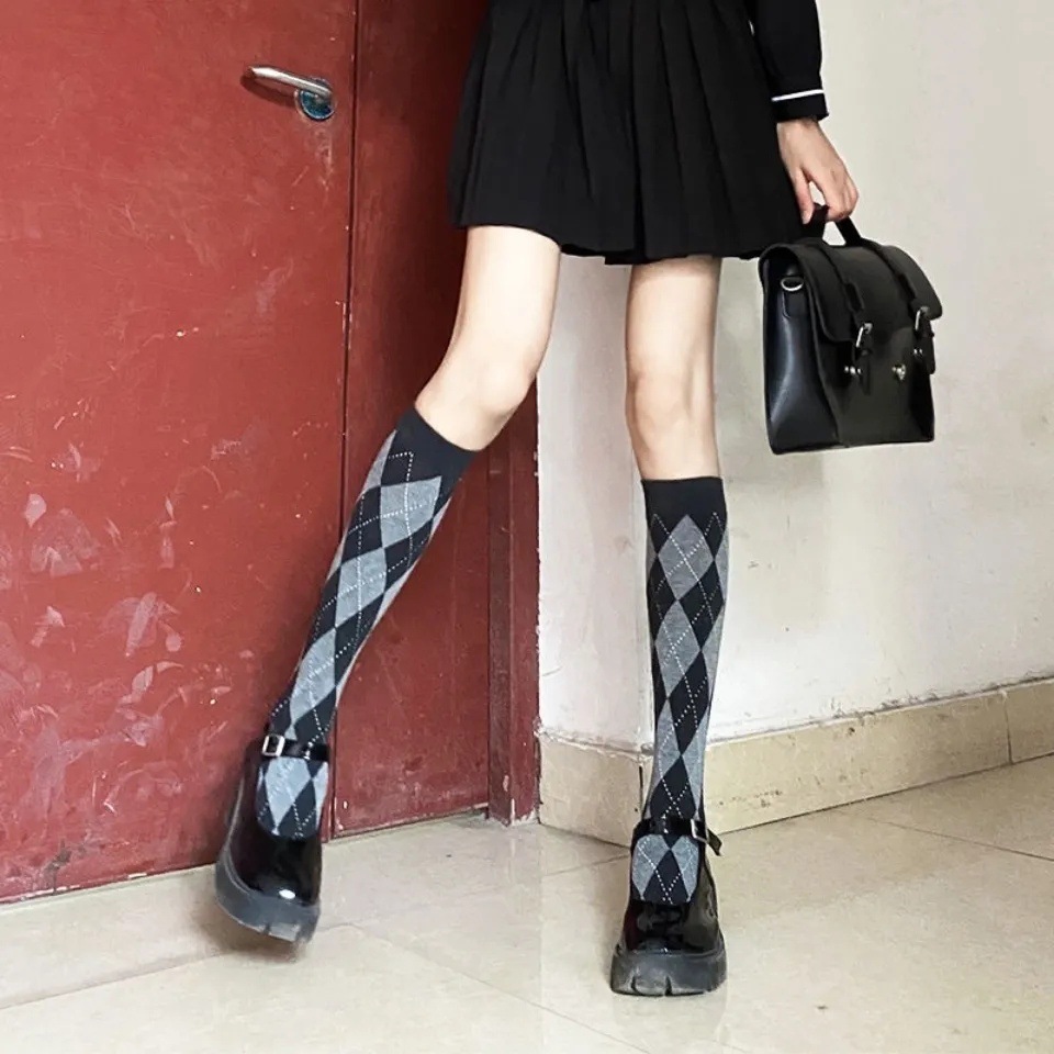 ถุงเท้ายาวใต้เข่า ผู้หญิง สไตล์ญี่ปุ่นstockings ถุงเท้านักเรียนญี่ปุ่น