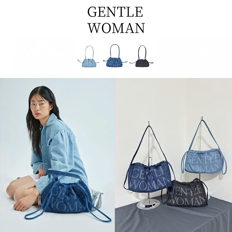 『 GentleWoman 』พร้อมส่ง✈️ GentleWoman Denim Dumpling Bag กระเป๋าผ้าเดนิม กระเป๋าโท้ท กระเป๋าสะพายข้าง กระเป๋าทรงขนมจีบ