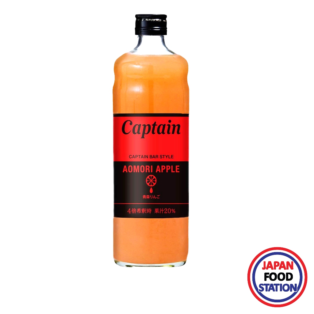 NAKAMURA CAPTAIN SYRUP AOMORI APPLE 600ML  (18423) น้ำเชื่อมแต่งกลิ่นแอปเปิ้ลอาโอโมริ  JAPANESE SYRU