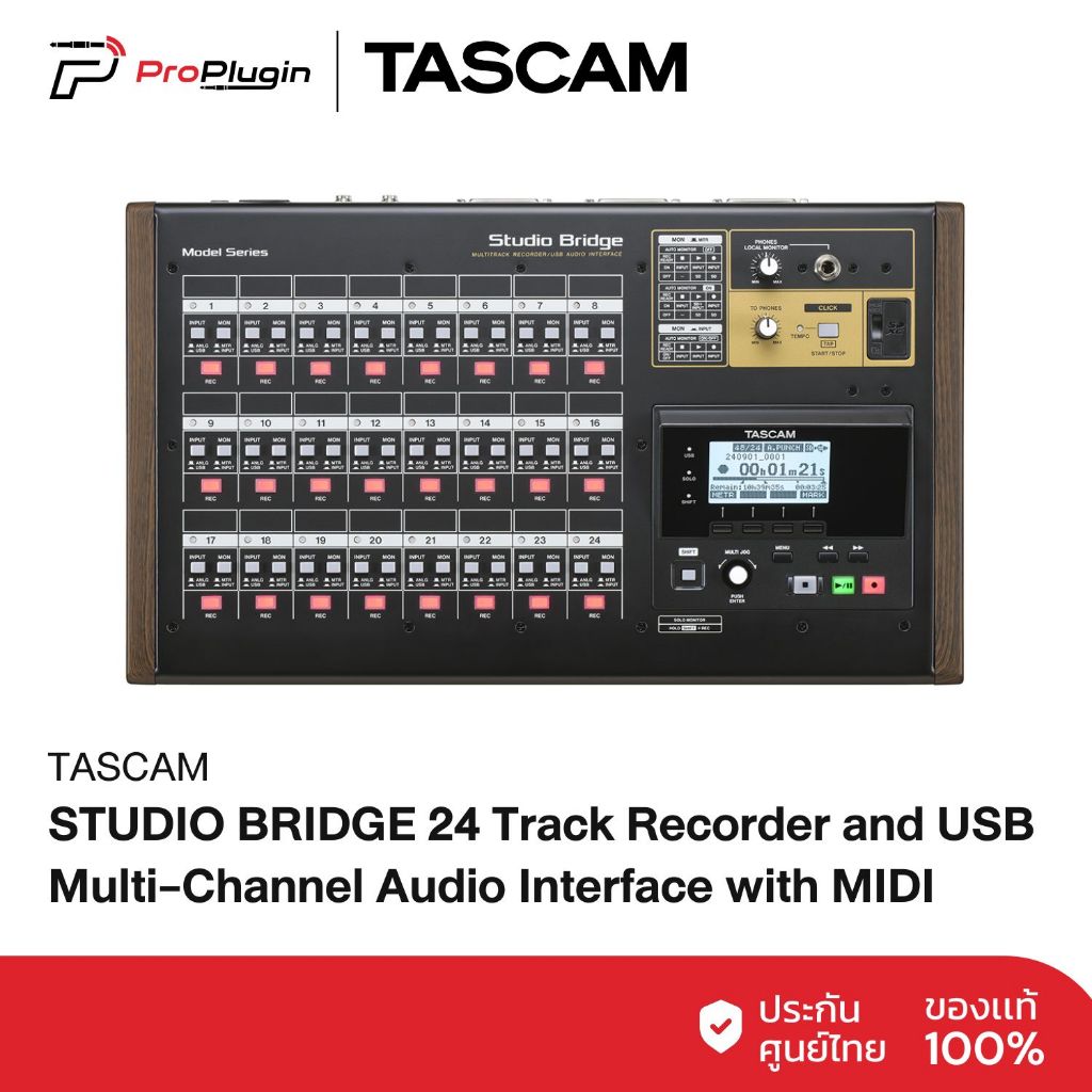 TASCAM STUDIO BRIDGE 24 Track Recorder and USB Multi-Channel Audio Interface with MIDI