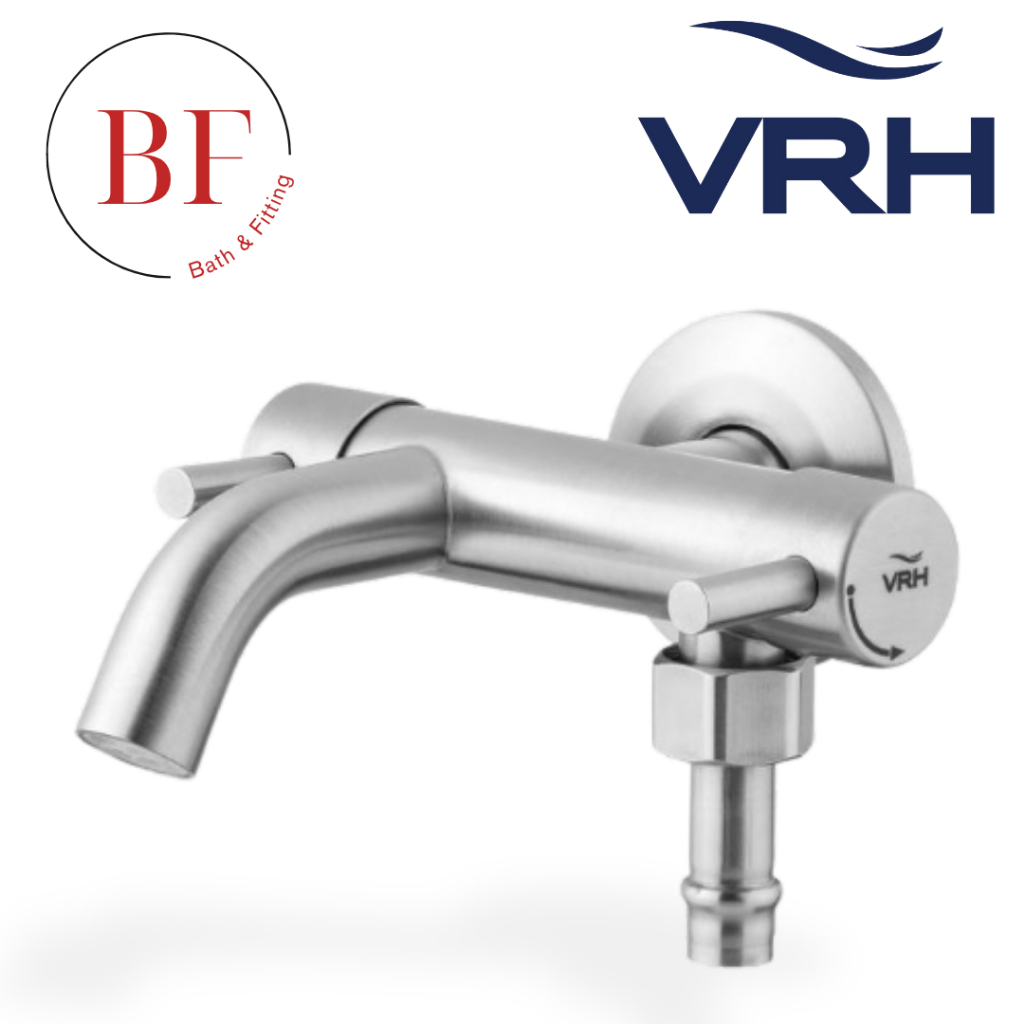 HFVSB-7120K12 ก๊อกลงบ่อ+หางปลาไหล แบบติดผนัง รุ่น BONNY