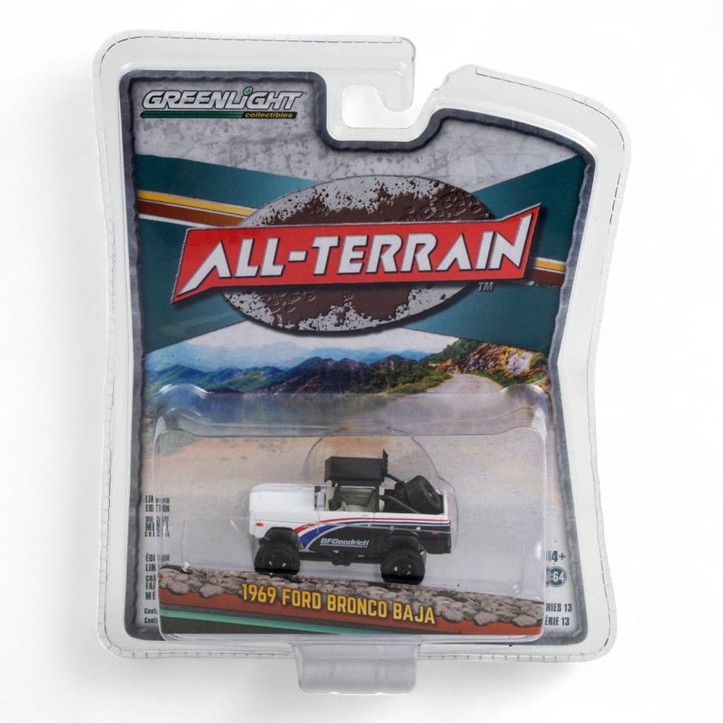 Greenlight | 1969 Ford Bronco Baja - BFGoodrich สเกล 1/64 35230