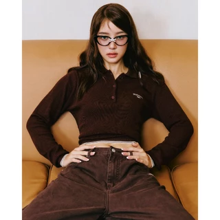maison KEEPS | Gracie Knitted Long Sleeve Polo | เสื้อโปโลไหมพรม