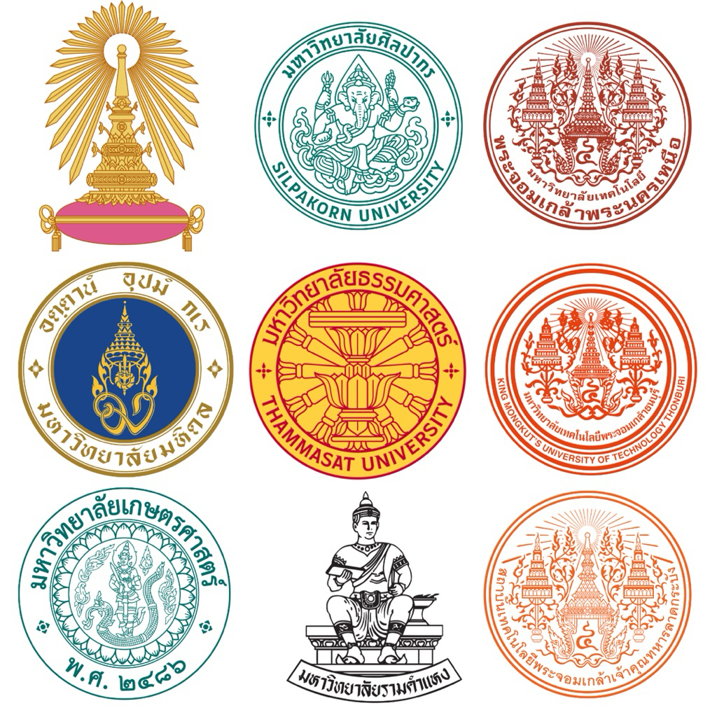 ตัวรีดติดเสื้อ แผ่นฟิล์มรีดติดเสื้อ DFT สติ๊กเกอร์ มหาลัย จุฬา เกษตรศาสตร์ รามคำแหง มหิดล ศิลปากร พร