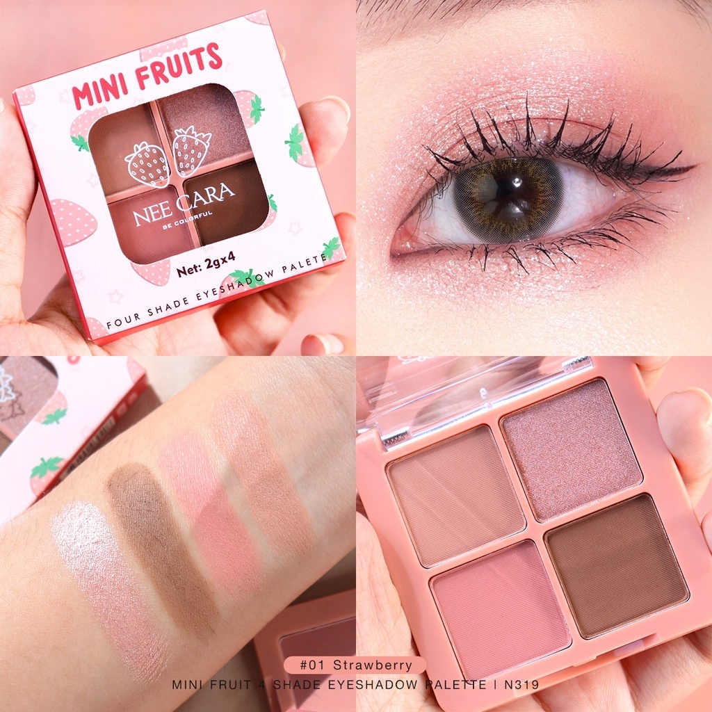 อายแชโดว์ Nee Cara Mini Fruits Eyeshadow นีคาร่า มินิ ฟรุท อายแชโดว์ (N319) ราคา ถูกที่สุด ดีลบีเคเค แกลเลอรีภาพที่ 2