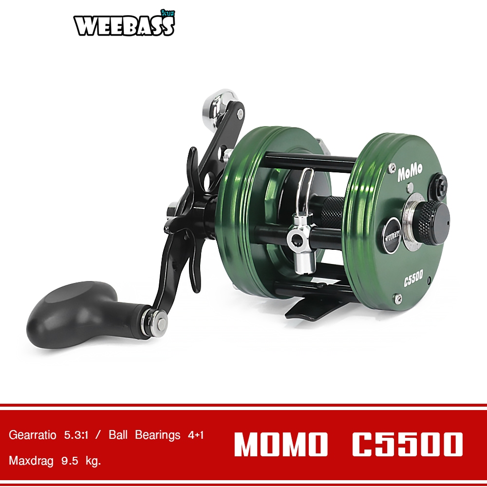 WEEBASS รอก - รุ่น MOMO C5500 รอกตกปลา รอกเบททรงกลม รอกหน้าดิน