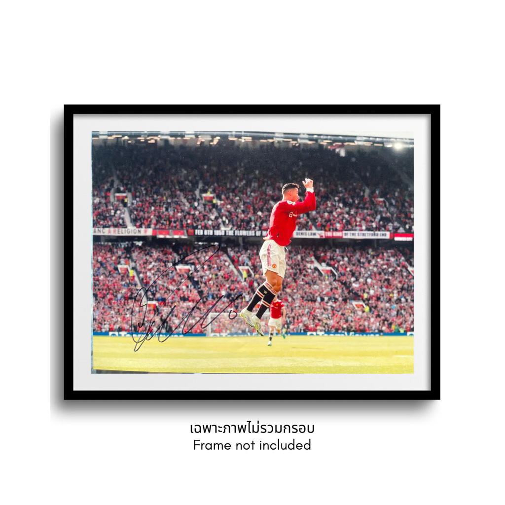 รูปภาพพร้อมลายเซ็น  ขนาด 16x12 inch HD photo hand signed by Premier League & football  legend Cristi