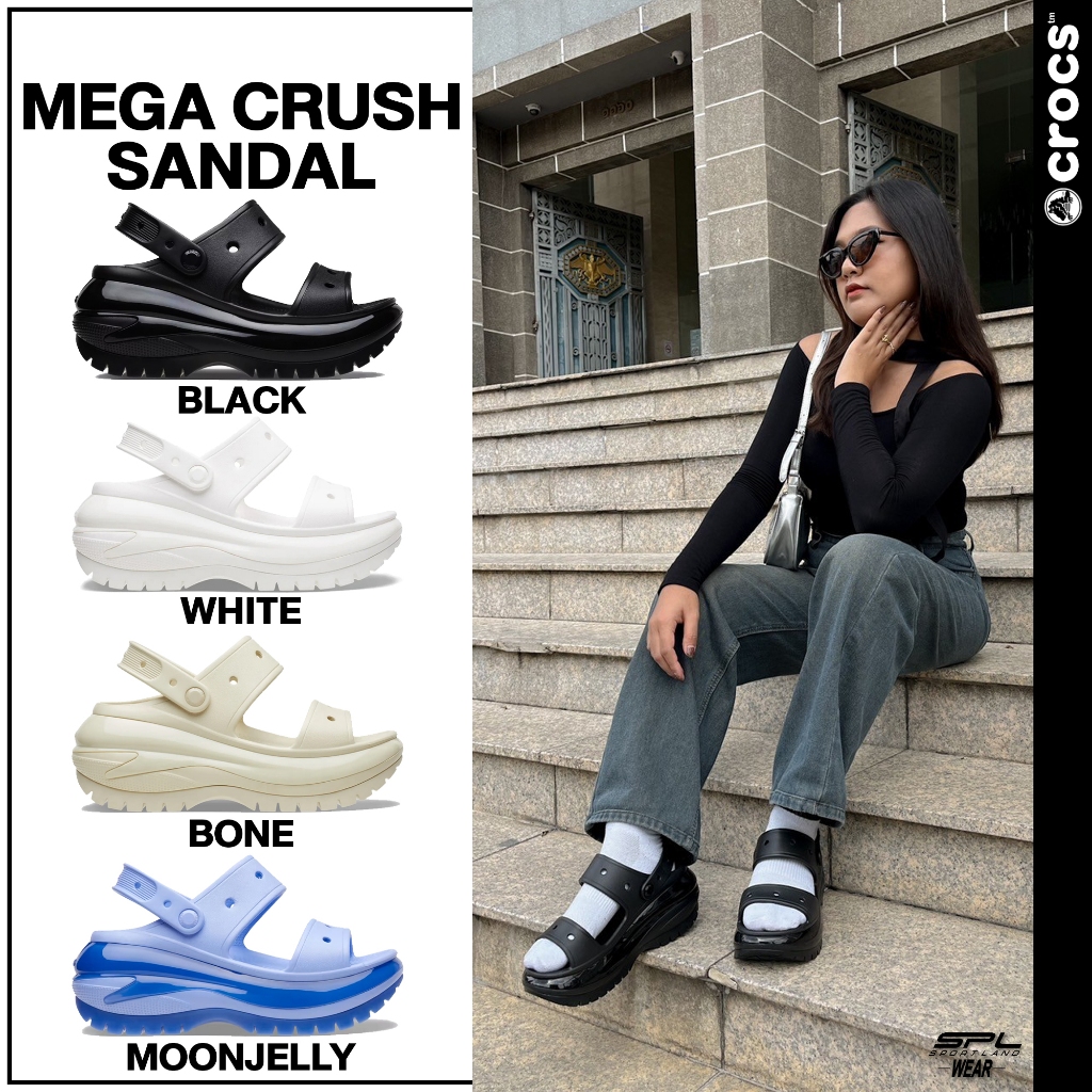[ลด30% เก็บโค้ด 11XTRA30] Crocs รองเท้าแตะ Classic Mega Crush 207989-001 / 207989-2Y2 /207989-100 / 