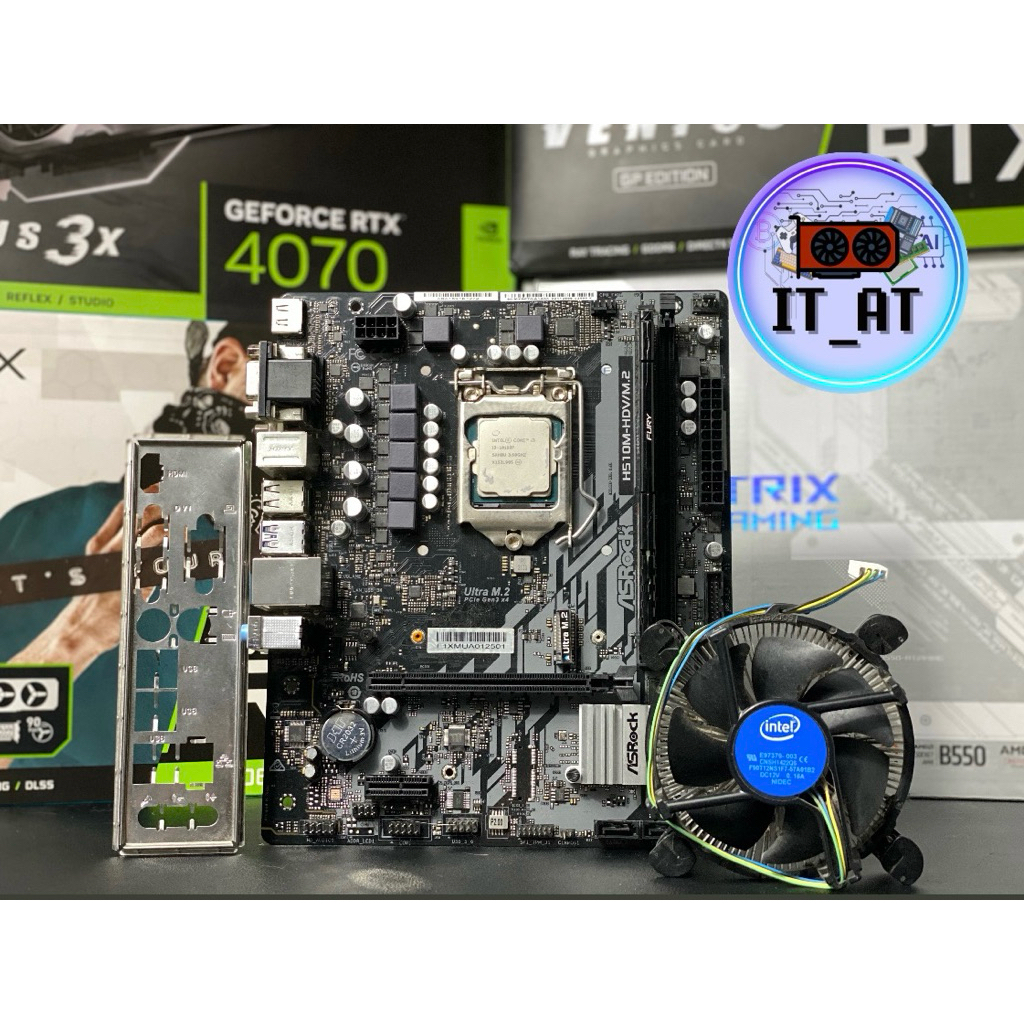 🔰ชุดเมนบอร์ดพร้อมใช้🔰CPU I3-10100F+H510M+RAM 8GB DDR4 HyperX มือสองพร้อมใช้✅🔰