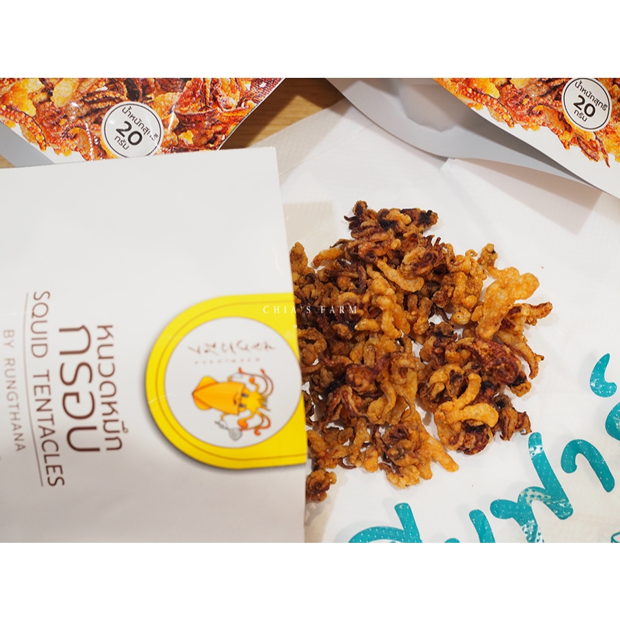 [ซื้อ4แถม2] GoMuc โกหมึก หนวดหมึกอบกรอบ 20 กรัม Crispy Squid Tentacles