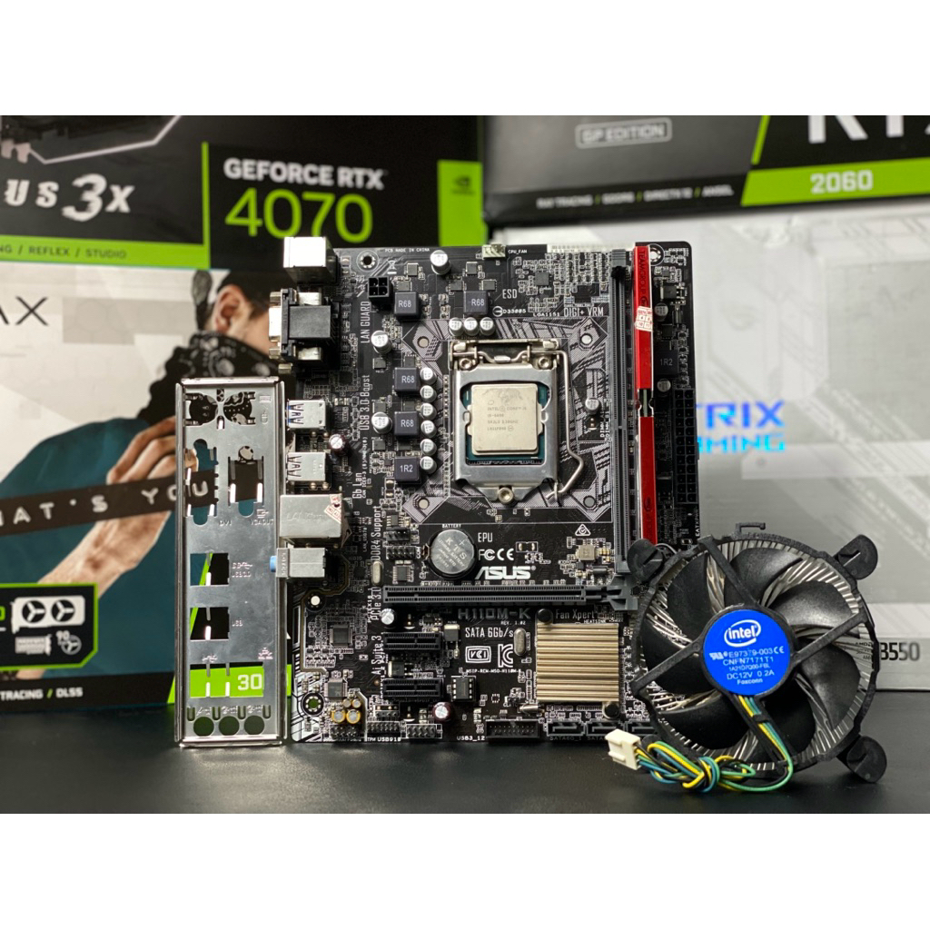 🔰ชุดเมนบอร์ดพร้อมใช้🔰 i5-6600+H110M-K+RAM 8GB DDR4 มือสอง✅⭐️
