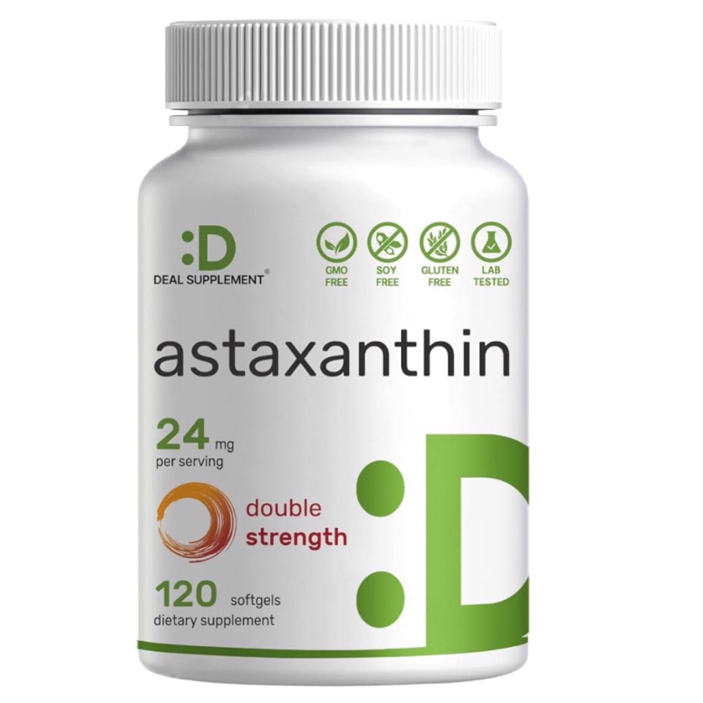 ( DEAL )‼️หมดอายุ 2027 ‼️ ASTAXANTHIN 24 MG - แอสตาแซนธิน 24 มก. ( 120 ซอฟ์ทเจล ) นำเข้าจากอเมริกา