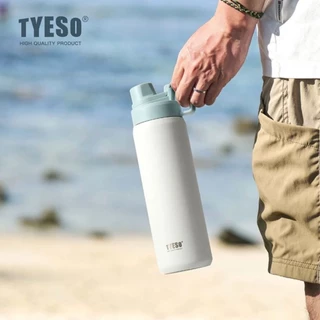 TYESO กระบอกเก็บความเย็น ใส่ได้ร้อน&เย็น SUS304 ขนาด 750ml 900ml 1200ml 1500ml เก็บอุณหภูมิได้ยาวนาน
