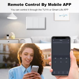 Tuya Zigbee Universal Piano Smart Switch ทูย่าสวิตช์อัจฉริยะแบบปุ่มกด Google Alexa