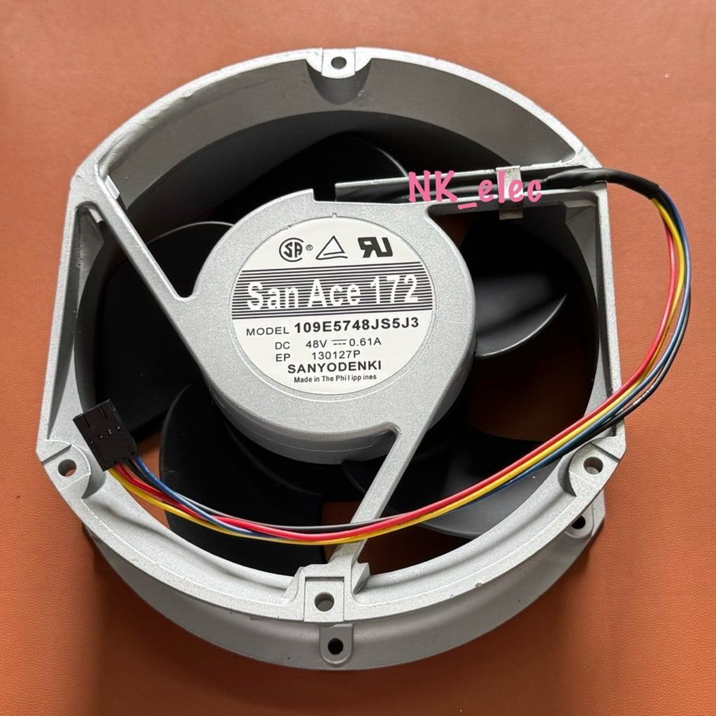 109E5748JS5J3 พัดลม 6นิ้ว หัวตัด 48V 0.61A 172x150x51MM 4สาย Brushless พร้อมส่ง🇹🇭