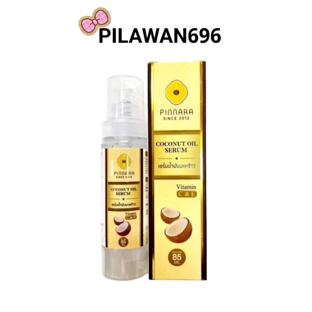 พิณนารา Pinnara เซรั่มน้ำมันมะพร้าว Coconut Oil Serum ผิวเนียนนุ่ม ชุ่มชื่น เหมาะกับทุกเพศทุกวัย ขนาด 85 มล.