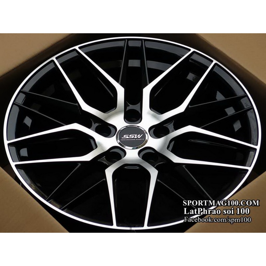ล้อแม็กซ์ SSW S348 ขอบ17นิ้ว 5รู100 สีดำเงา กว้าง8นื้ว Offset38 [16105]