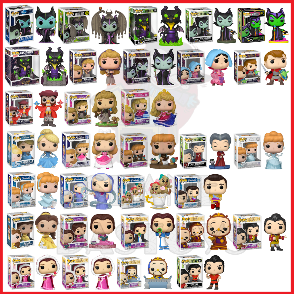 {PRE-ORDER} Funko Pop! Disney: Maleficent Sleeping Beauty, Cinderella, Beauty and The Beast