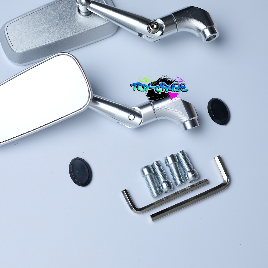 สินค้า 🔥พร้อมส่ง🔥 กระจก Rizoma Rzm ทรงเหลี่ยมTONY ขากลาง งาน CNC ดีไซน์สปอร์ต ใส่ได้ทุกรุ่น - รูปที่ 6