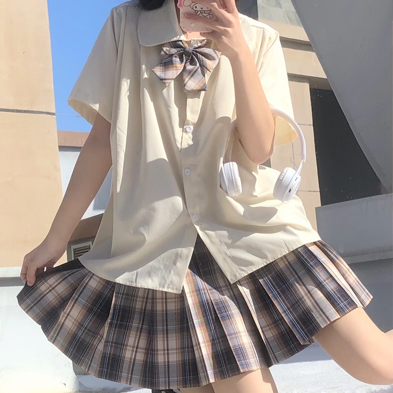 ✨จัดส่งทันที✨กระโปรงลายสก๊อต  JK ชุดนักเรียน  เอวสูง  กระโปรงสั้น ชุดนักเรียนเกาหลี กระโปรงเทนนิส - รูปที่ 3