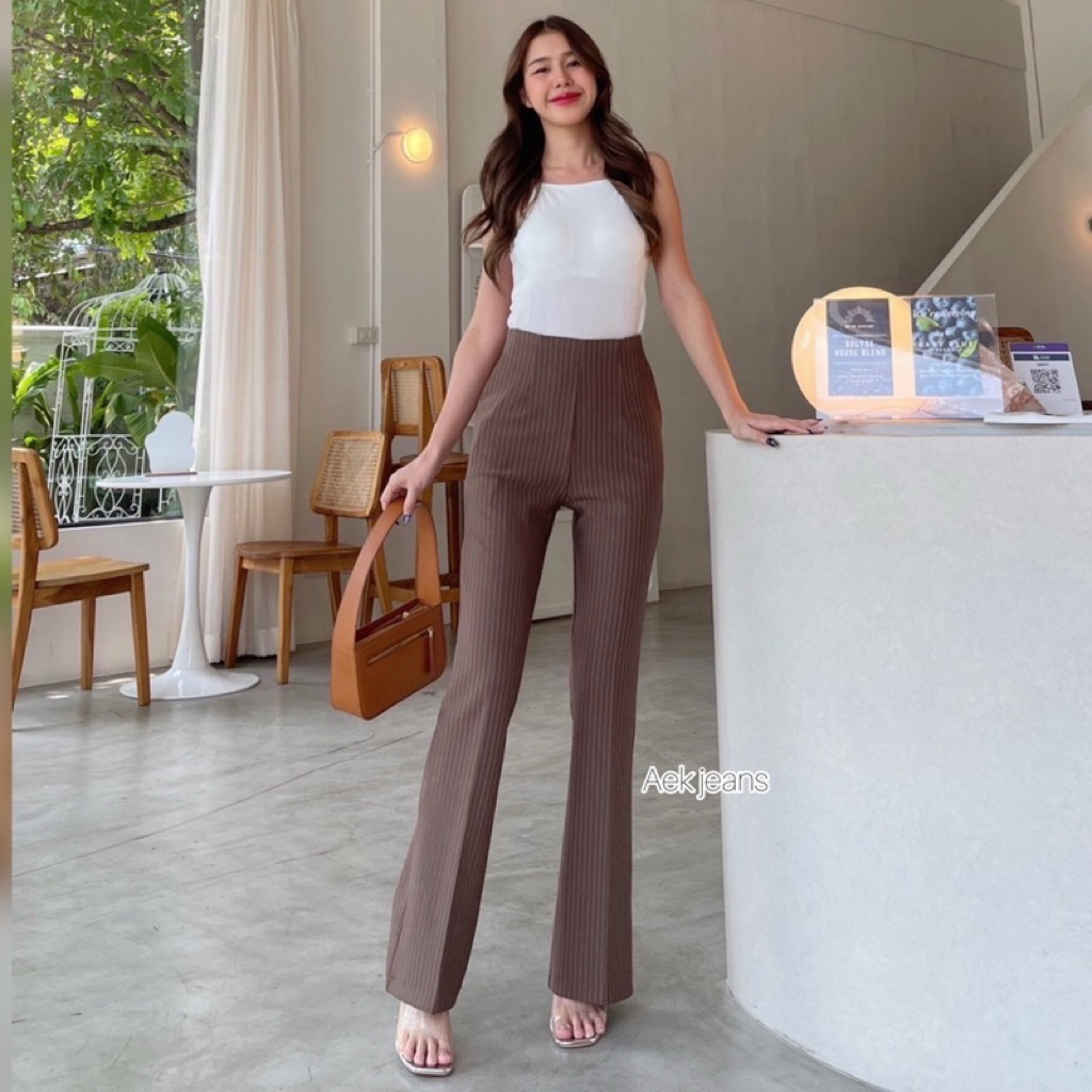 รหัสBR15 กางเกงขายาว ขากระดิ่งแบรนด์GRL