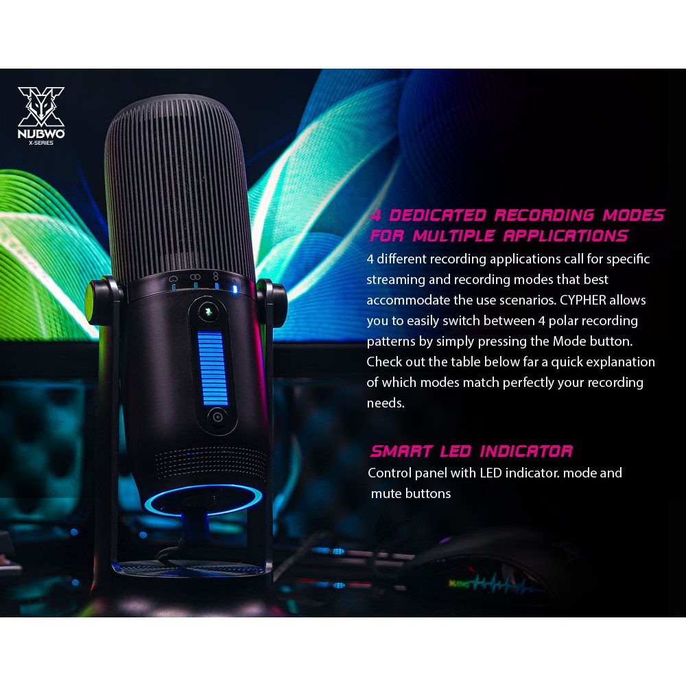 NUBWO X300 MICROPHONE 96KHz CYPHER