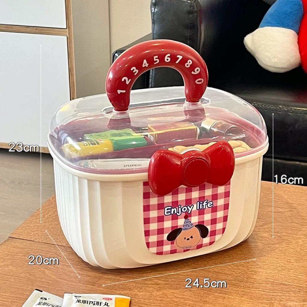 SALEกล่องเครื่องประดับโดปามี กล่องเครื่องประดับน่ารัก มี2ชั้น  กล่องเครื่องประดับกิ๊บติดผม🇹🇭ส่งจากไทย - รูปที่ 3