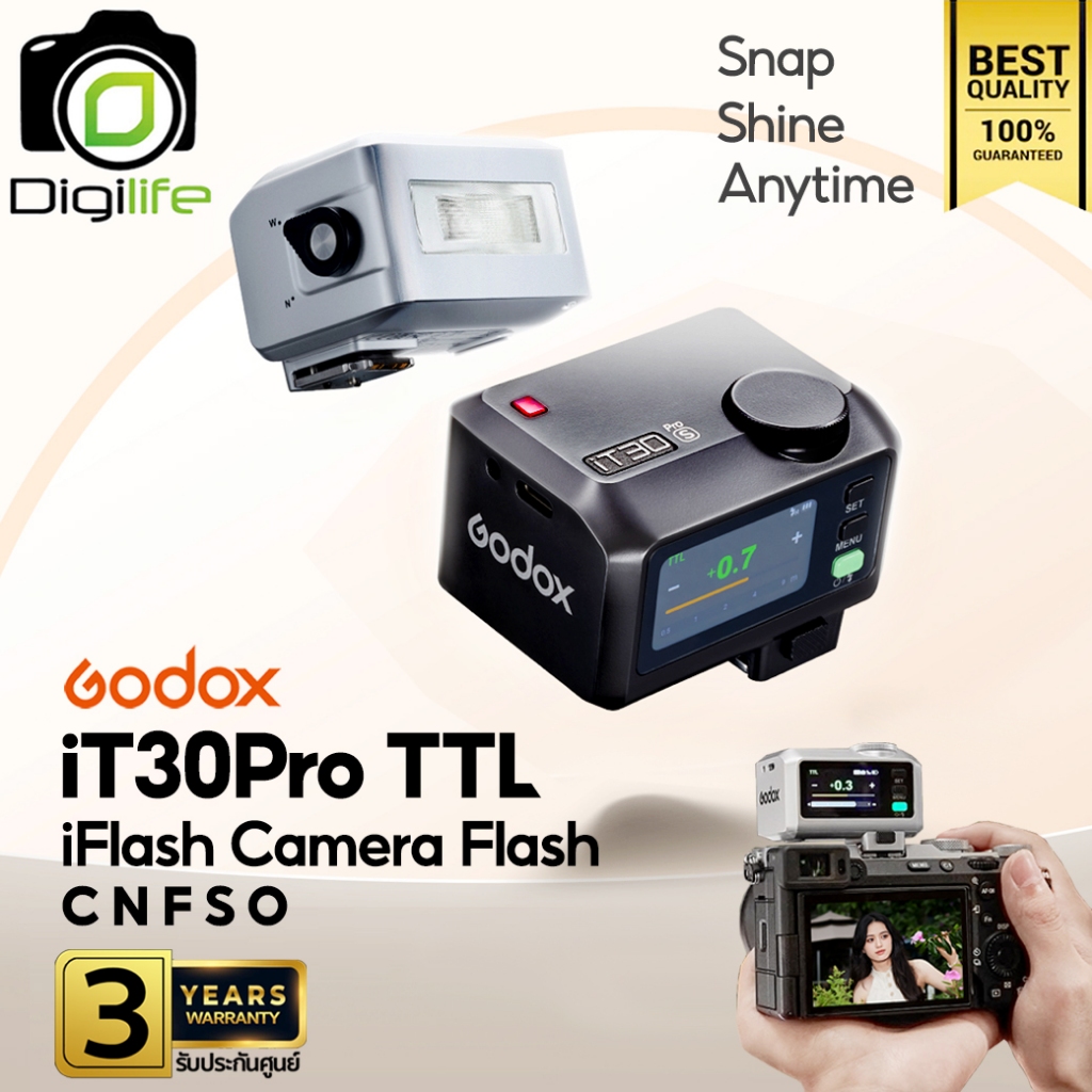 Godox Flash iT30Pro - TTL HSS 900mAh - ออโต้, แมนนวล iFlash Camera / Pocket Flash - รับประกันศูนย์ G