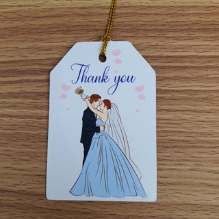 ป้ายTag  แทนคำขอบคุณ,Thank you ขนาด4x6cm พร้อมเชือก  พร้อมส่…