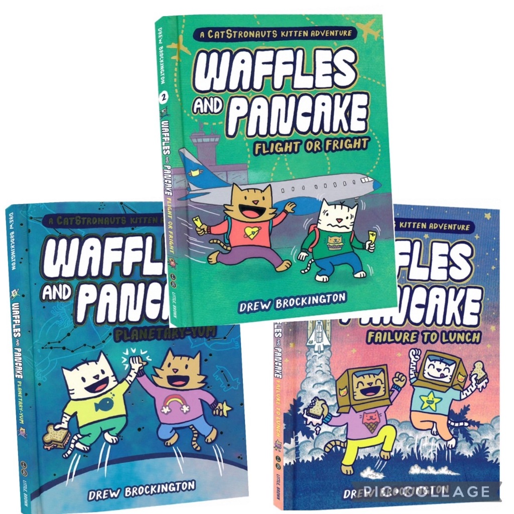 หนังสือ Waffle and Pancake ชุด 3 เล่ม ปกบาง children comic book หนังสือเด็ก การ์ตูน ภาษาอังกฤษ