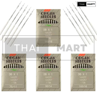 เข็มจักรเย็บผ้าอุตสาหกรรม ORGAN แท้ DBx1 เบอร์ 9-23 | เข็มสีเทา ใช้กับจักรเย็บตรง เย็บบาง-หนา (1ห่อ)