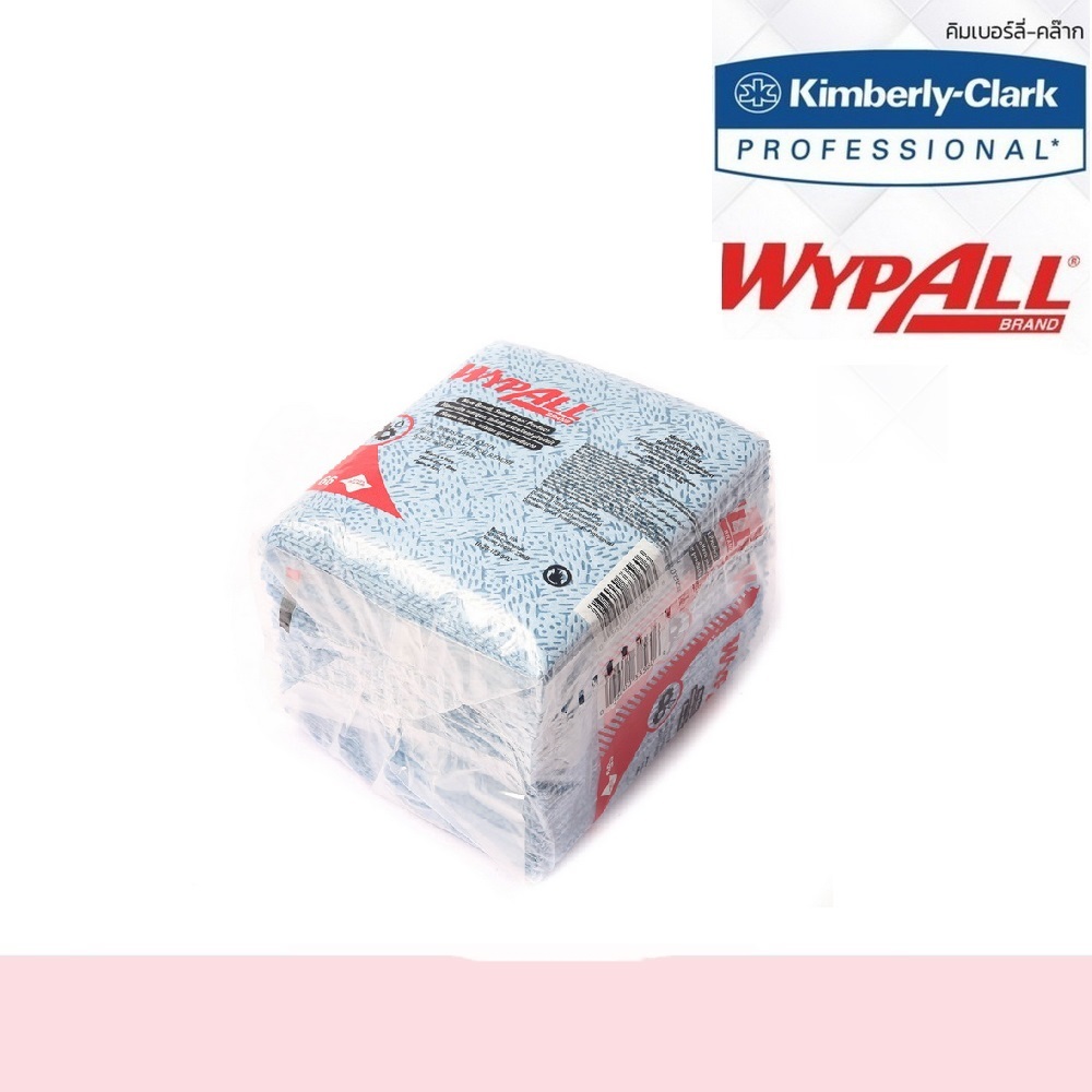 กระดาษเช็ดทำความสะอาดสำหรับงานอุตสาหกรรม สีฟ้า คิมเบอร์ลี่ย์-คล๊าค (KIMBERLY CLARK) 33560 WYPALL ขนา