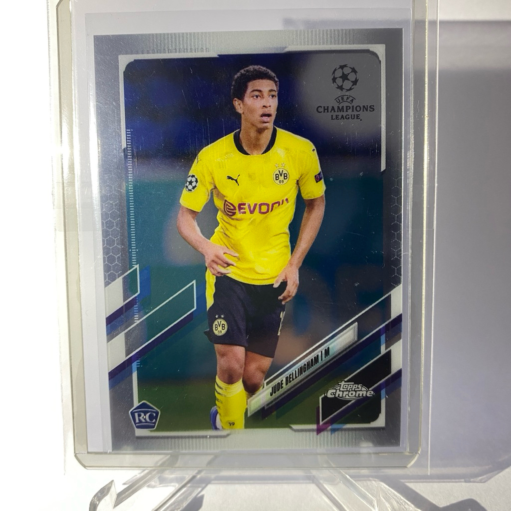 การ์ดนักฟุตบอล JUDE BELLINGHAM, RC,  DORTMUND, TOPPS CHROME 2021