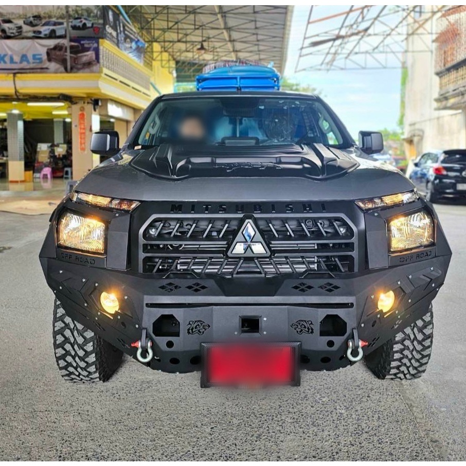 กันชนหน้าออฟโรดเต็ม ออลนิวไทรทัน 2023 รถช่วงยาวและรถ 4ประตู F1 กันชน​หน้า​เหล็ก​ all new triton 2023